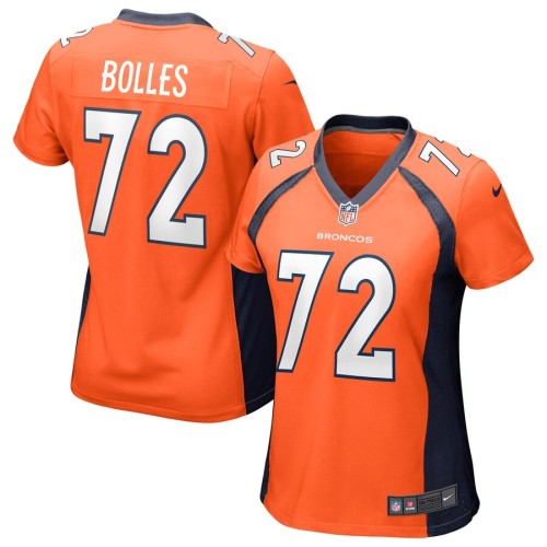 Women's Denver Broncos Garett Bolles Orange Game Jersey