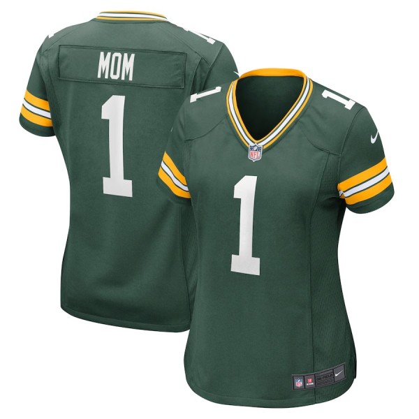 Women's Green Bay Packers Number 1 Mom Green Game Jersey