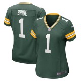 Women's Green Bay Packers Number 1 Bride Green Game Jersey