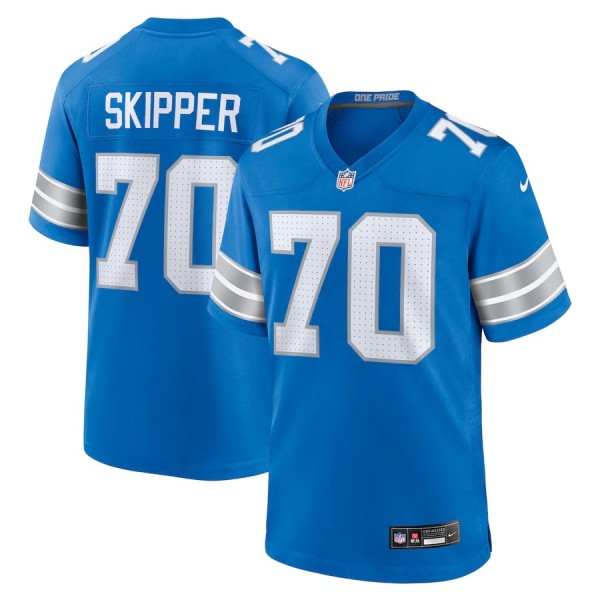 Men's Detroit Lions Dan Skipper Blue Team Game Jersey