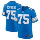 Men's Detroit Lions Colby Sorsdal Blue Team Game Jersey