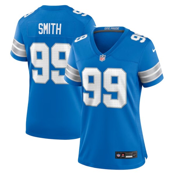 Women's Detroit Lions Za'Darius Smith Blue Team Game Jersey