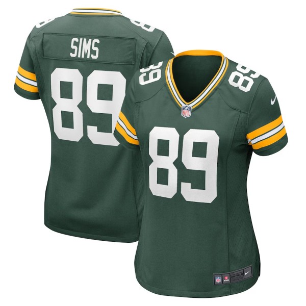 Women's Green Bay Packers Ben Sims Green Team Game Jersey