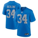Men's Detroit Lions Alex Anzalone Blue Alternate Game Jersey