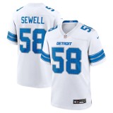 Men's Detroit Lions Penei Sewell White Game Jersey