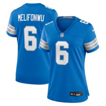 Women's Detroit Lions Ifeatu Melifonwu Blue Team Game Jersey