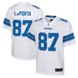 Youth Detroit Lions Sam LaPorta White Player Game Jersey