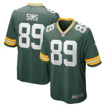 Men's Green Bay Packers Ben Sims Green Team Game Jersey