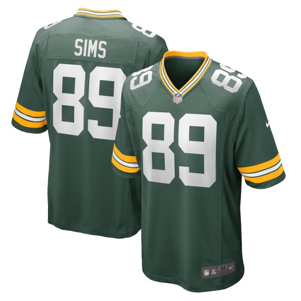 Men's Green Bay Packers Ben Sims Green Team Game Jersey