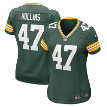Women's Green Bay Packers Justin Hollins Green Home Game Player Jersey