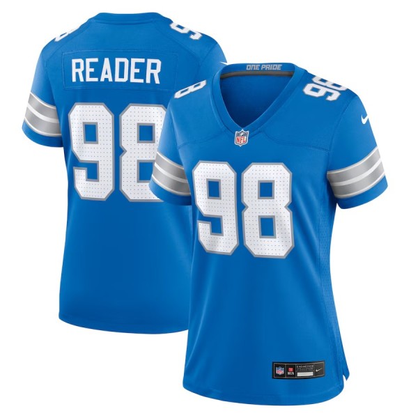 Women's Detroit Lions D.J. Reader Blue Team Game Jersey