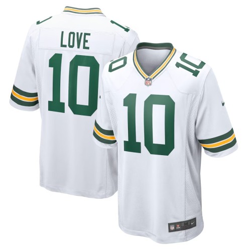 Men's Green Bay Packers Jordan Love White Game Jersey