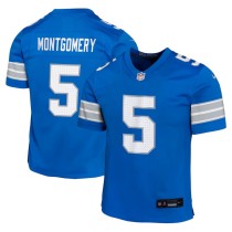 Youth Detroit Lions David Montgomery Blue Team Player Game Jersey