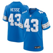 Men's Detroit Lions Parker Hesse Blue Team Game Jersey