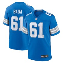 Men's Detroit Lions David Bada Blue Team Game Jersey