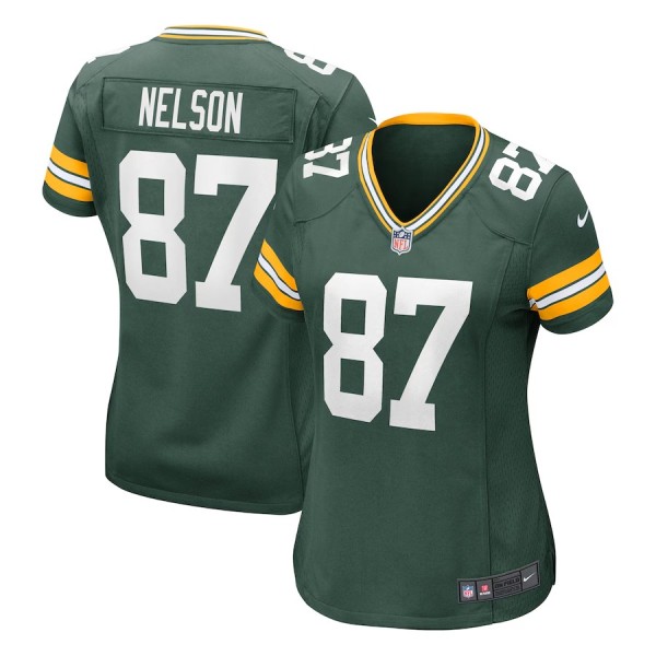 Women's Green Bay Packers Jordy Nelson Green Retired Game Jersey