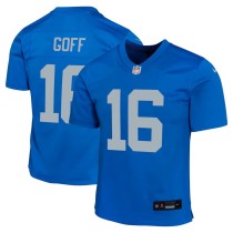 Youth Detroit Lions Jared Goff Blue Alternate Game Jersey