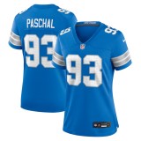 Women's Detroit Lions Josh Paschal Blue Team Game Jersey
