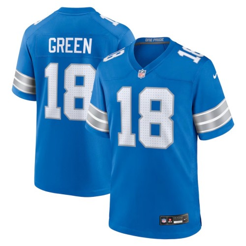 Men's Detroit Lions Antoine Green Blue Team Game Jersey