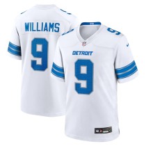 Men's Detroit Lions Jameson Williams White White Game Jersey
