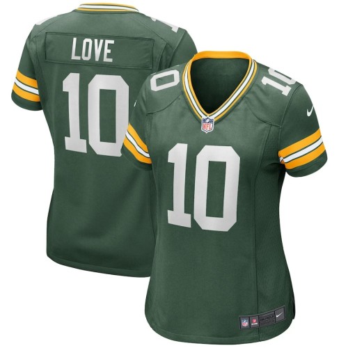 Women's Green Bay Packers Jordan Love Green Game Jersey