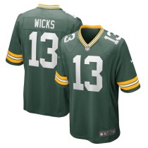 Men's Green Bay Packers Dontayvion Wicks Green Game Jersey
