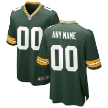 Men's Green Bay Packers Green Custom Game Jersey