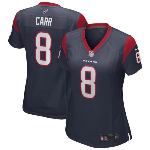 Women's Houston Texans David Carr Navy Game Retired Player Jersey