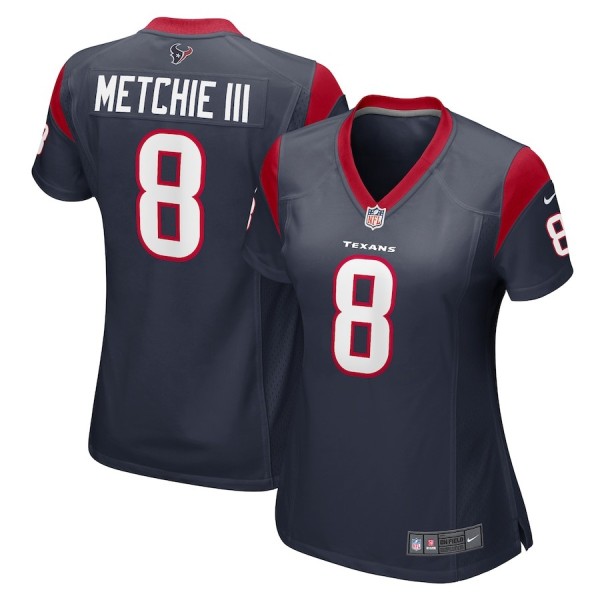 Women's Houston Texans John Metchie III Navy Game Player Jersey
