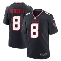 Men's Houston Texans John Metchie III Navy Team Game Jersey