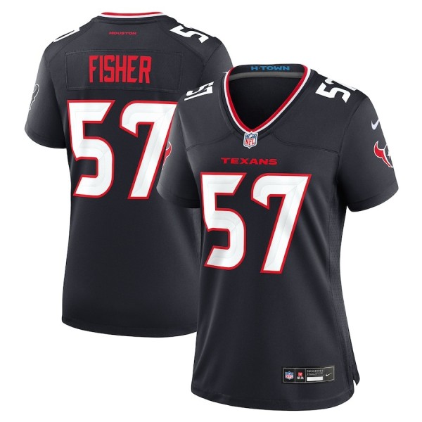 Women's Houston Texans Blake Fisher Navy Team Game Jersey