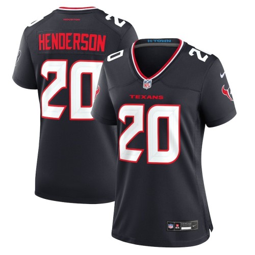 Women's Houston Texans C.J. Henderson Navy Team Game Jersey