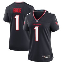 Women's Houston Texans Number 1 Bride Navy Game Jersey