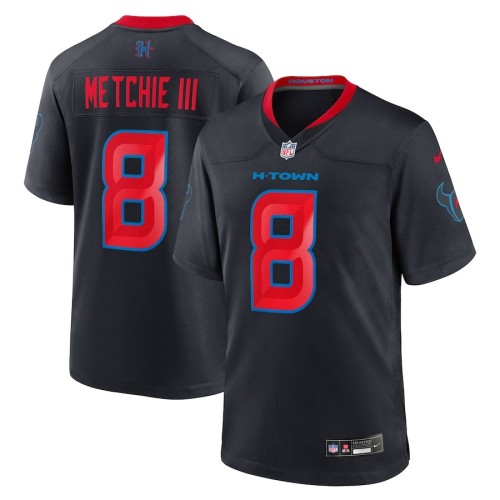 Men's Houston Texans John Metchie III Navy 2nd Alternate Game Jersey