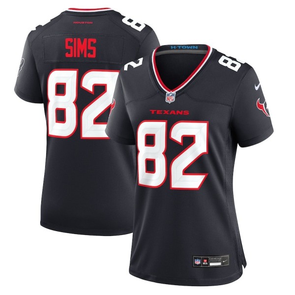 Women's Houston Texans Steven Sims Navy Team Game Jersey