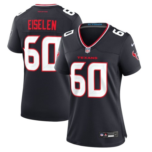 Women's Houston Texans Dieter Eiselen Navy Team Game Jersey