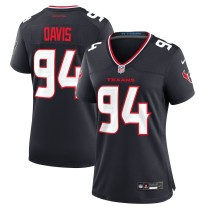 Women's Houston Texans Khalil Davis Navy Team Game Jersey