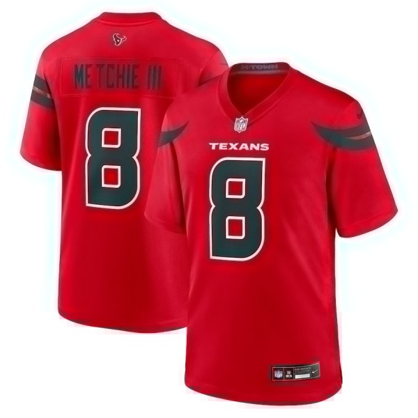 Men's Houston Texans John Metchie III Red Alternate Game Jersey