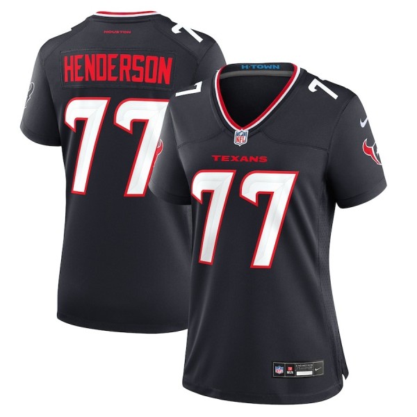 Women's Houston Texans LaDarius Henderson Navy Game Jersey