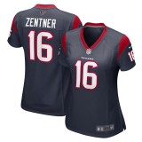 Women's Houston Texans Ty Zentner Navy Team Game Jersey