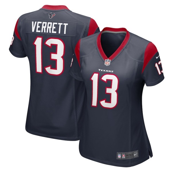 Women's Houston Texans Jason Verrett Navy Game Jersey