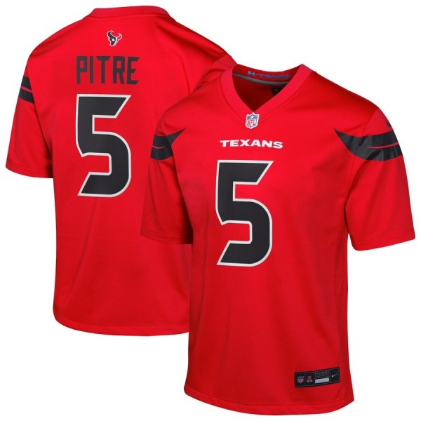 Youth Houston Texans Jalen Pitre Red Alternate Game Jersey
