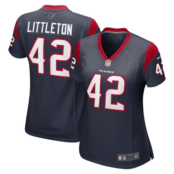 Women's Houston Texans Cory Littleton Navy Women's Team Color Jersey