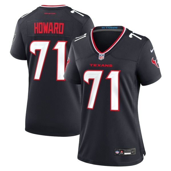 Women's Houston Texans Tytus Howard Navy Team Game Jersey