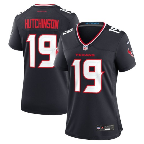 Women's Houston Texans Xavier Hutchinson Navy Team Game Jersey