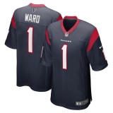 Men's Houston Texans Jimmie Ward Navy Game Player Jersey