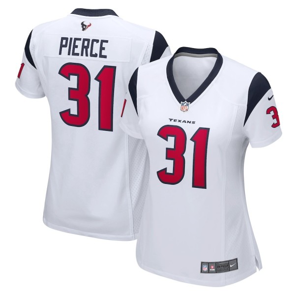 Women's Houston Texans Dameon Pierce White Game Player Jersey