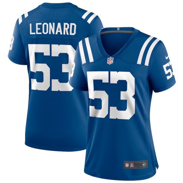 Women's Indianapolis Colts Shaquille Leonard Royal Player Game Jersey