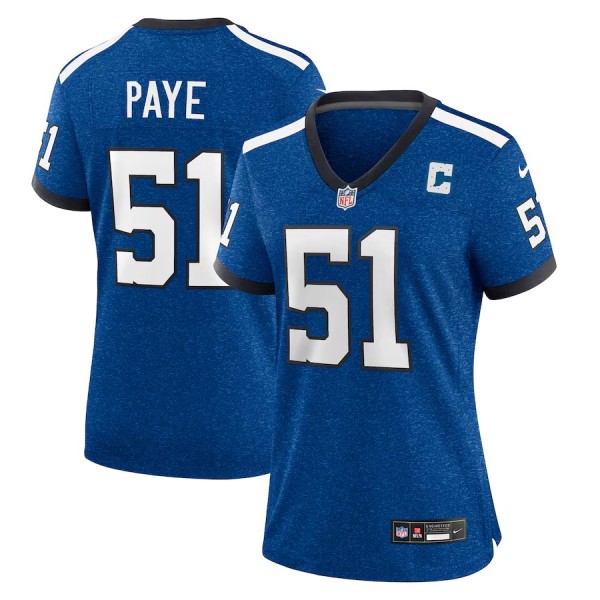 Women's Indianapolis Colts Kwity Paye Royal Indiana Nights Alternate Game Jersey