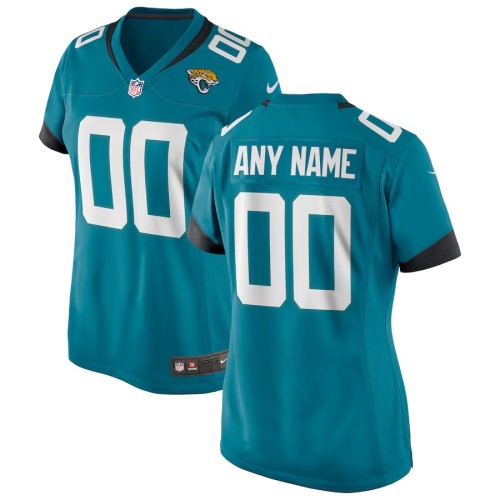Women's Teal Jacksonville Jaguars Custom Team Jersey